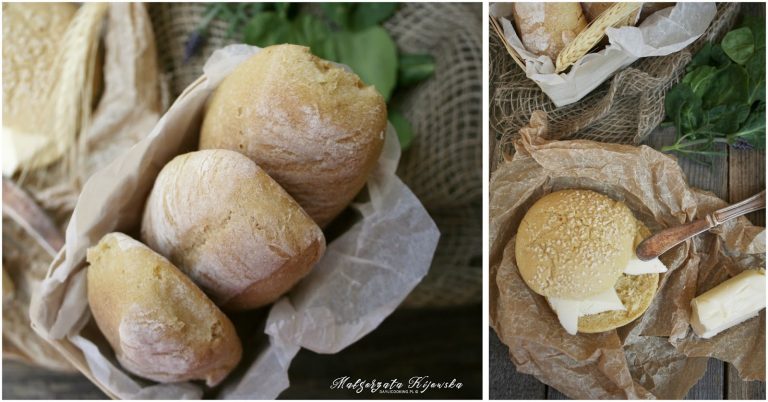 Domowe drożdżowe bułki pszenno-kukurydziane