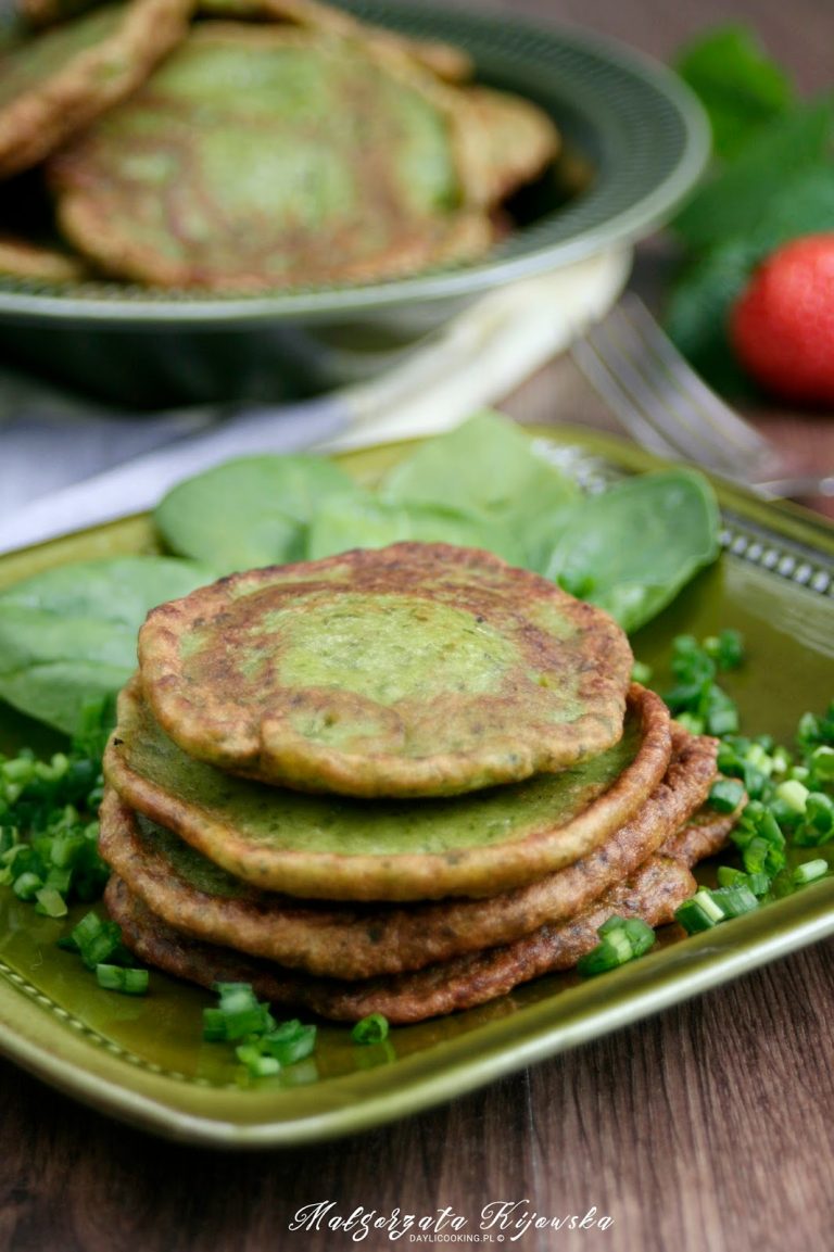 Zielone placuszki ze szpinakiem