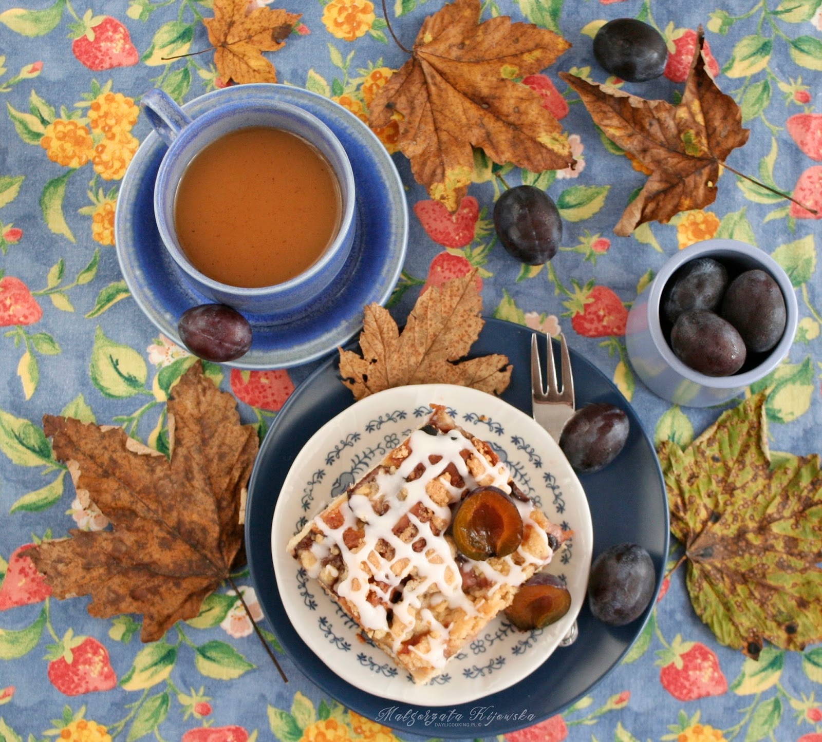 drożdżowe ciasto ze śliwkami