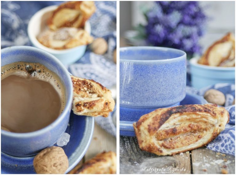 Ciastka francuskie z włoskimi orzechami i miodem