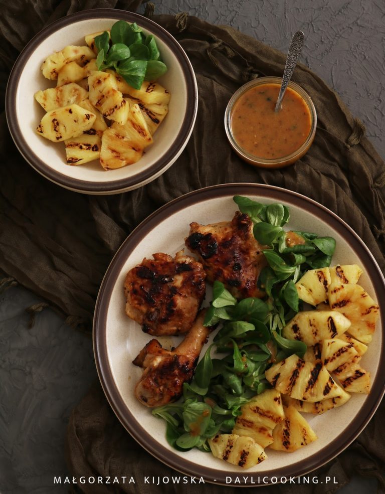 Kurczak z grilla marynowany w sosie vinaigrette