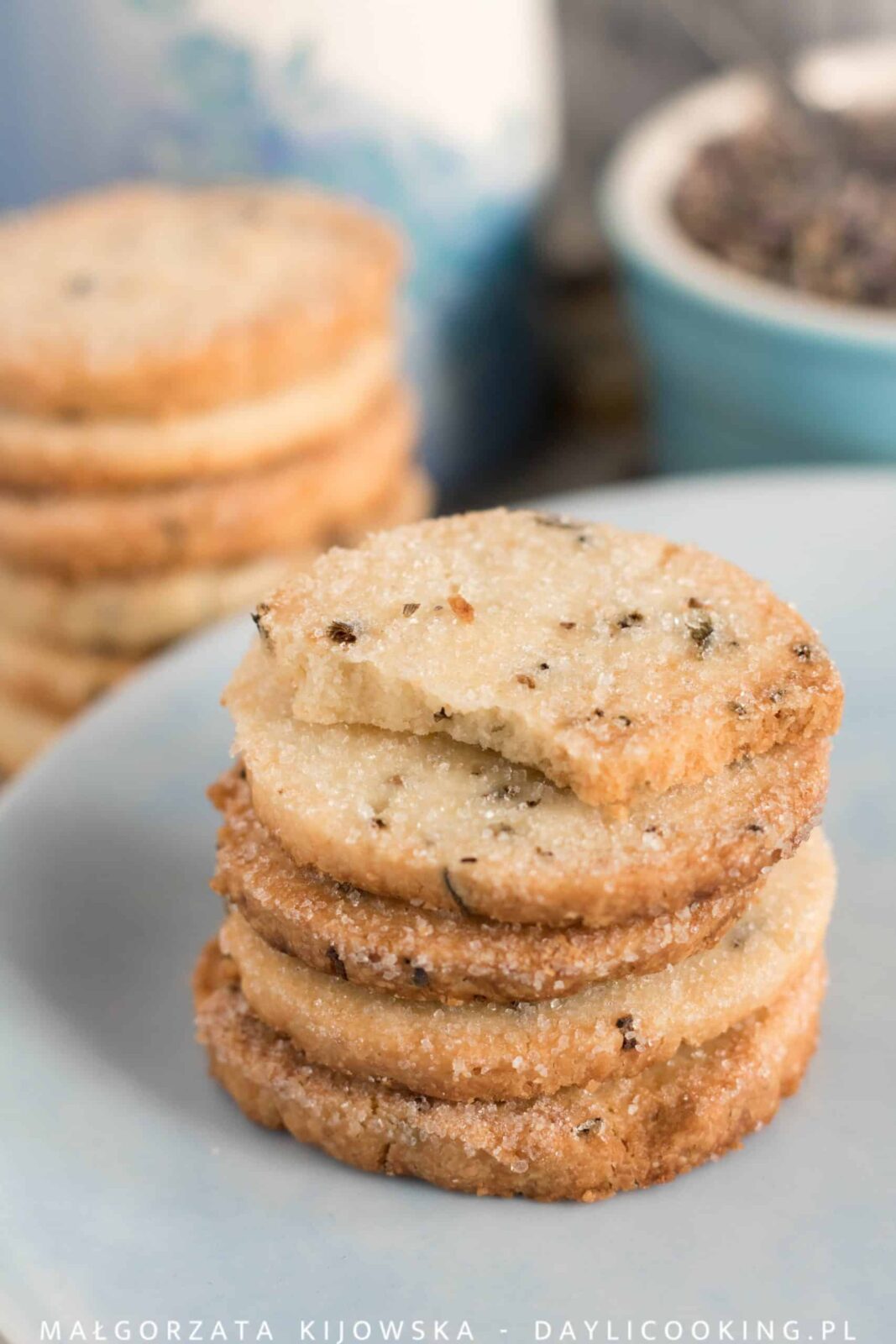 Przepis na lawendowe kruche ciasteczka cytrynowe