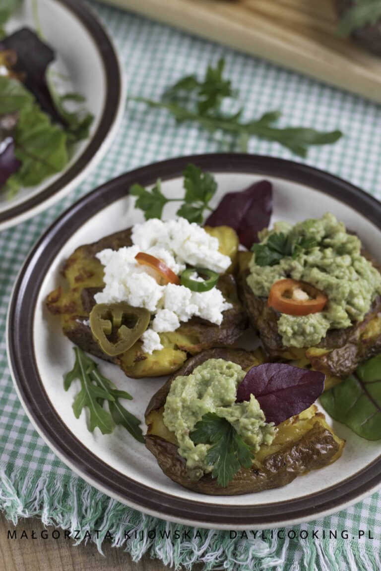 spłaszczone ziemniaki z piekarnika